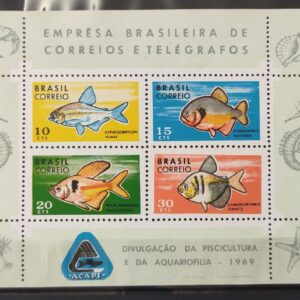 B 26 Bloco Divulgacao da Piscicultura e da Aquariofilia Peixe Cavalo Marinho Estrela Concha 1969 1