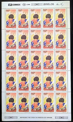 C 1937 Selo ONU Alimentação e Agricultura Criança 1995 Folha