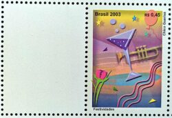 C 2540 Selo Personalizado Festividades 2003 Vinheta Branca