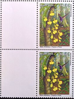 C 2541 Selo Personalizado Mata Atlântica 2003 Quadra Vinheta Branca