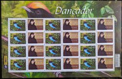 C 2596 Selo Personalizado Dancador Tangara Ave Fauna Santa Faustina Religiao 2004 Folha