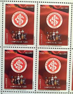 C 2780 Selo Sport Club Internacional Futebol 2009 Quadra