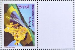 C 2854 Selo Despersonalizado Ipe e Bandeira Mapa 2009 Vertical Vinheta Branca