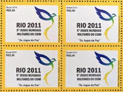 C 2976 Selo Jogos Mundiais Militares Militar Esporte 2010 Quadra