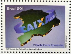 C 3078 Selo Banco Caixa Economica Federal Mapa Economia 2011