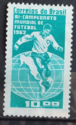 C 483 Selo Campeonato Mundial de Futebol Chile Mapa 1963