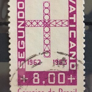 C 486 Selo Concilio Ecumenico Vaticano Religiao 1963 Circulado 4