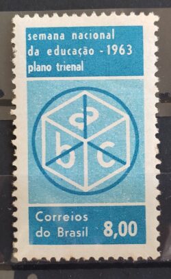 C 487 Selo Semana Nacional de Educacao 1963 1