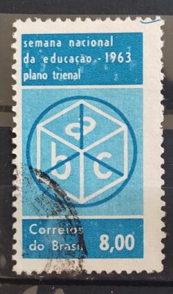 C 487 Selo Semana Nacional de Educacao 1963 Circulado 2