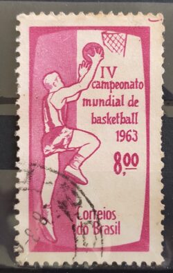 C 488 Selo Campeonato Mundial de Basquete 1963 Circulado 2