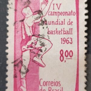 C 488 Selo Campeonato Mundial de Basquete 1963 Circulado 4