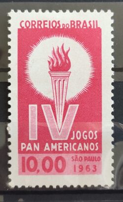 C 489 Selo Jogos Panamericanos Sao Paulo Fogo 1963 2