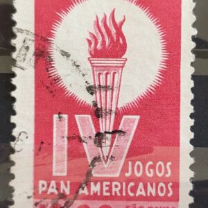 C 489 Selo Jogos Panamericanos Sao Paulo Fogo 1963 Circulado 2
