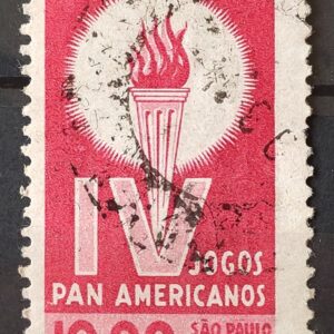 C 489 Selo Jogos Panamericanos Sao Paulo Fogo 1963 Circulado 5