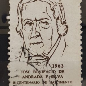 C 491 Selo Jose Bonifacio Personalidade Historia 1963 Circulado 2