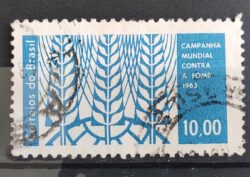 C 492 Selo Campanha Mundial Contra a Fome Saude Economia 1963 Circulado 2