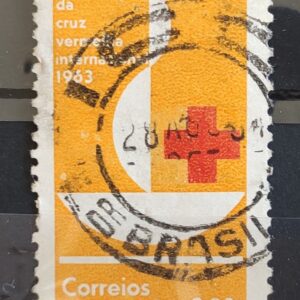 C 493 Selo Centenario da Cruz Vermelha Saude 1963 Circulado 1