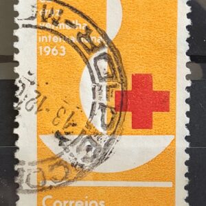 C 493 Selo Centenario da Cruz Vermelha Saude 1963 Circulado 3