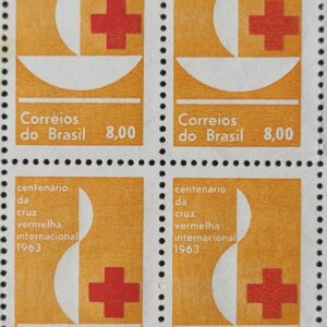 C 493 Selo Centenario da Cruz Vermelha Saude 1963 Quadra
