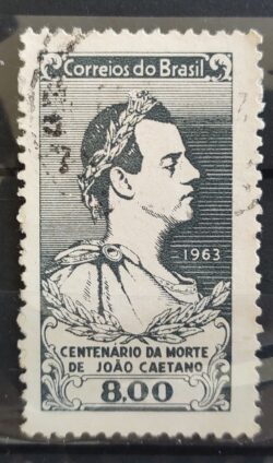 C 494 Selo Centenario da Morte Ator Joao Caetano dos Santos Teatro 1963 Circulado 1