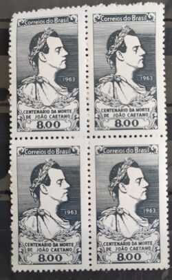 C 494 Selo Centenario da Morte Ator Joao Caetano dos Santos Teatro 1963 Quadra 2