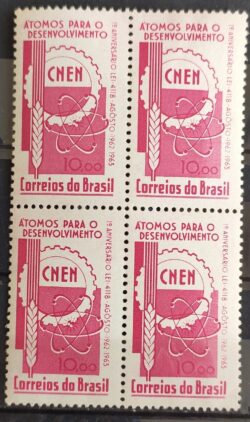 C 495 Selo Atomos para o Desenvolvimento CNEM 1963 Quadra