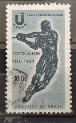 C 496 Selo Jogos Universitarios Educacao Esporte 1963 Circulado 2