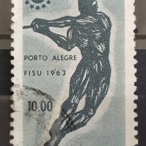 C 496 Selo Jogos Universitarios Educacao Esporte 1963 Circulado 2