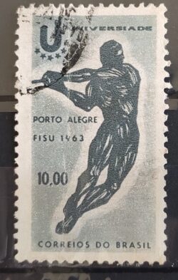 C 496 Selo Jogos Universitarios Educacao Esporte 1963 Circulado 3