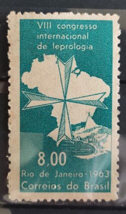 C 498 Selo Congresso Internacional de Hanseniase Mapa Saude 1963 1
