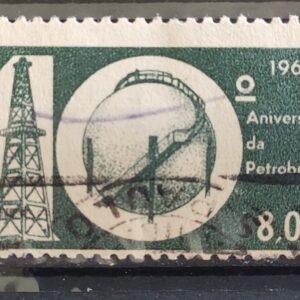 C 499 Selo Aniversario da Petrobras Energia Petroleo 1963 Circulado 2