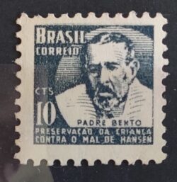 C 501 Selo Campanha Contra o Mal de Hansen Hanseniase Padre Bento Religiao Saude H9 1963