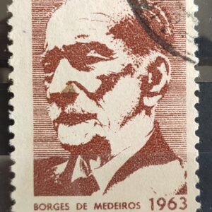 C 502 Selo Borges de Medeiros Politico Rio Grande do Sul 1963 Circulado 1