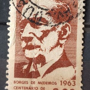 C 502 Selo Borges de Medeiros Politico Rio Grande do Sul 1963 Circulado 7