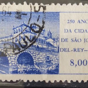 C 503 Selo Aniversario de Sao Joao del Rei Ponte Arquitetura 1963 Circulado 2