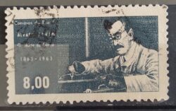 C 504 Selo Centenario Medico Alvim Saude 1963 Circulado 2