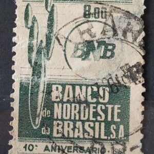 C 506 Selo Aniversario do Banco do Nordeste BNB Economia Cacto 1964 Circulado 1
