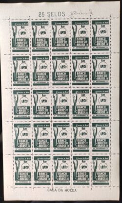 C 506 Selo Aniversario do Banco do Nordeste BNB Economia Cacto 1964 Folha