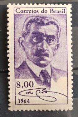 C 507 Selo Escritor Henrique Maximiliano Coelho Neto Literatura 1964 2