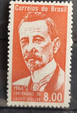 C 508 Selo Escritor Politico Lauro Muller 1964 1