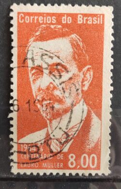C 508 Selo Escritor Politico Lauro Muller 1964 Circulado 2