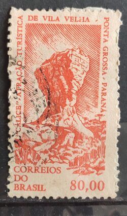 C 510 Selo Propaganda Turistica de Vila Velha Parana 1964 Circulado 3