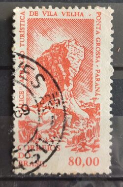 C 510 Selo Propaganda Turistica de Vila Velha Parana 1964 Circulado 7