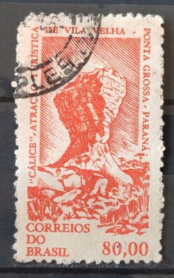 C 510 Selo Propaganda Turistica de Vila Velha Parana 1964 Circulado 8