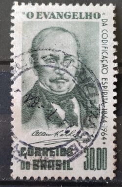 C 511 Selo Centenario da Codificacao Espirita Allan Kardec Espiritismo Religiao 1964 Circulado 3