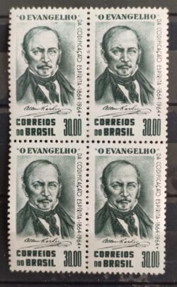 C 511 Selo Centenario da Codificacao Espirita Allan Kardec Espiritismo Religiao 1964 Quadra