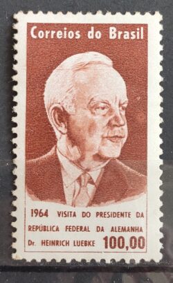 C 512 Selo Presidente da Alemanha Heinrich Lubke Personalidade 1964 1
