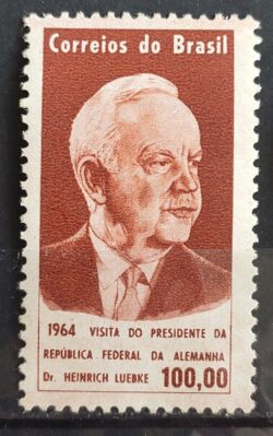 C 512 Selo Presidente da Alemanha Heinrich Lubke Personalidade 1964 2