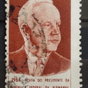 C 512 Selo Presidente da Alemanha Heinrich Lubke Personalidade 1964 Circulado 3