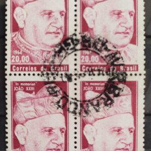 C 513 Selo Papa Joao XXIII Religiao Personalidade 1964 Quadra Circulado 1